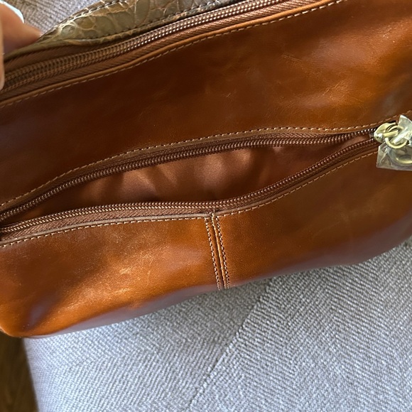 NWT Giani Bernini Brown Leather Shoulder Bag/Purse - Picture 5 of 8